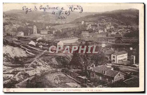 Cartes postales Cransac Et Campagnac vue De I ouest