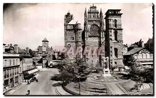 Ansichtskarte AK Rodez Aveyron La Cathedrale