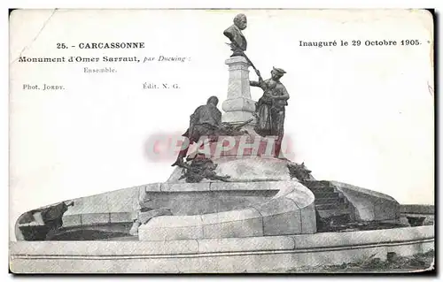 Cartes postales Carcassonne Monument d Omer Sarraut par Ducuing Ensemble