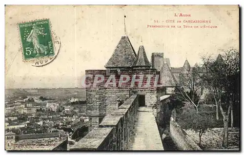 Cartes postales L Aude Cite De Carcassonne Perspective de la tour de l Eveque