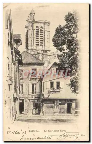 Cartes postales Troyes La Tour Saint Pierre