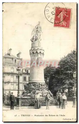 Cartes postales Troyes Monument des Enfante de I Aube