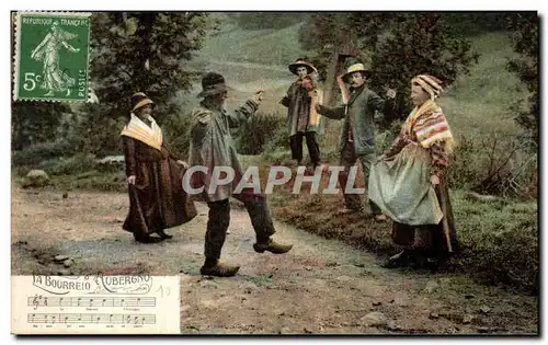 Cartes postales La Bourreio Aubergno Folklore Costume