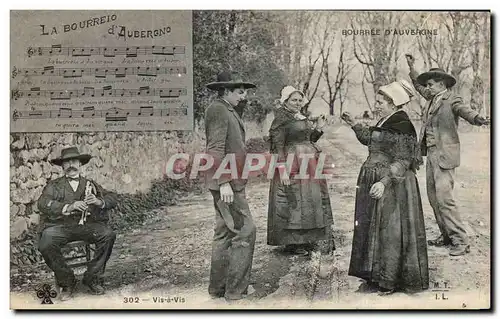 Ansichtskarte AK Bourreio D Auvergne Folklore Costume Coiffe