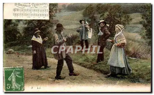 Cartes postales La Bourreio Aubergno Folklore Costume