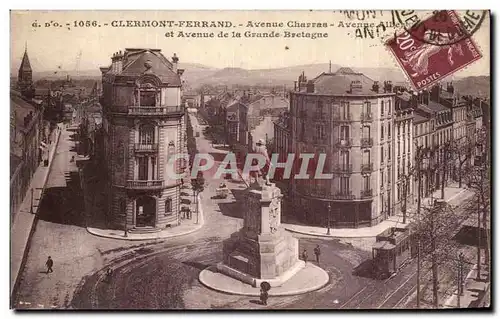 Cartes postales Clermont Ferrand Avenue Charras Avenue et Avenue de la Grande Bretagne