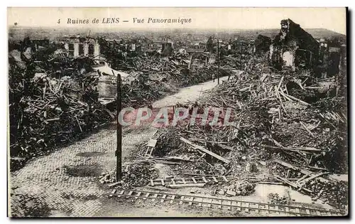 Cartes postales Ruines de Lens Vue Panoramique Militaria