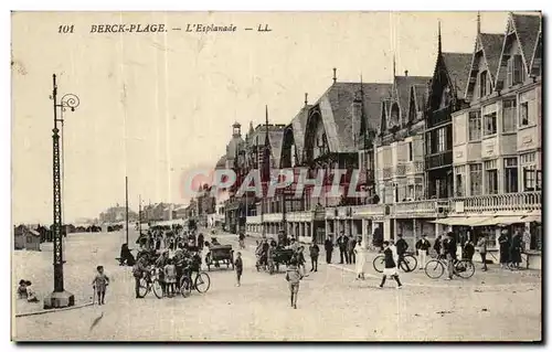 Ansichtskarte AK Berck Plage L Esplanade Velo cycle