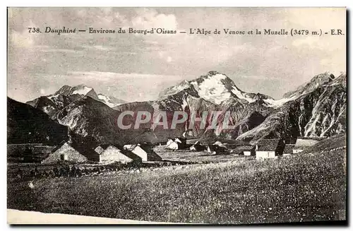 Cartes postales Dauphine Environs du Bourg d Oisans L Alpe de Venose et la Muzelle