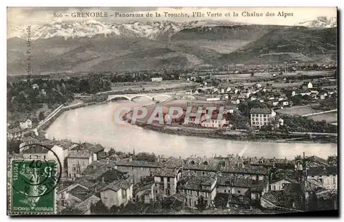 Ansichtskarte AK Grenoble Panorama de la Troche I lle Verte et la Chaine des Alpes