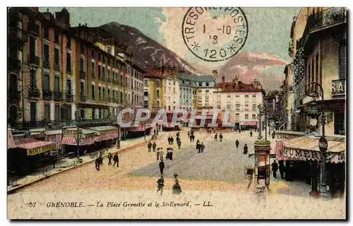 Cartes postales Grenoble La Place Grenette et le St Eynard