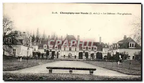 Cartes postales Champigny Sur Veude Le Chateau Vue Generale