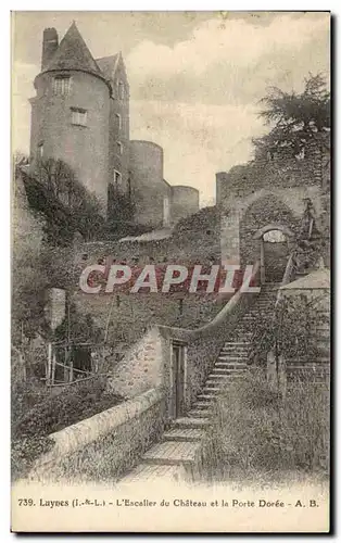 Cartes postales Luynes L Escalier du Chateau et la Porte Doree