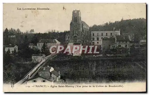 Ansichtskarte AK Nancy Eglise Saint Mansuy (Vue prise de la Colline de Boudonville)