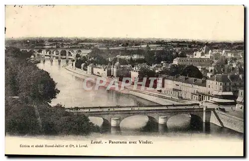 Cartes postales Laval Panorama avec Viaduc