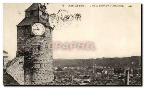 Ansichtskarte AK Bar Le Duc Tour de l Horloge et Panorama