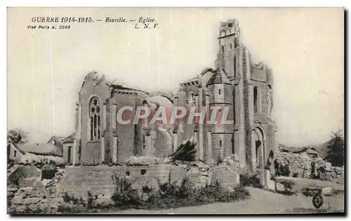 Cartes postales Guerre Riaville Eglise Militaria