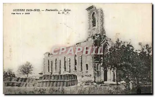 Cartes postales Guerre Pintheville Eglise Militaria