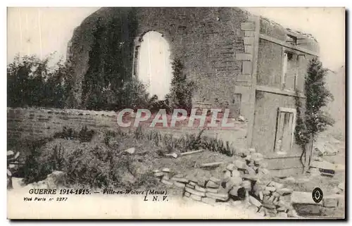 Cartes postales Guerre Ville en Woevre (Meuse) Militaria