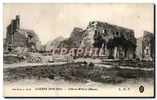 Cartes postales Guerre Ville en Woevre (Meuse) Militaria