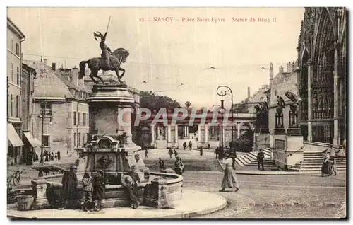 Ansichtskarte AK Nancy Place Saint Epvre Statue de Rene II Enfants