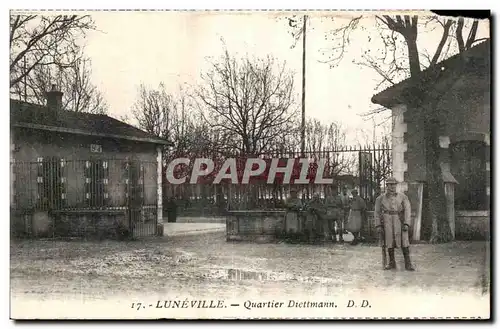 Ansichtskarte AK Luneville Quartier Diettmann Militaria