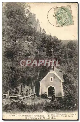 Cartes postales Batilly (Environs de Putanges) La Chapelle Saint Roch et le Chateau de Mesnil Glaise