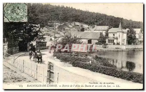 Ansichtskarte AK Bagnoles De L Orne Entree de I Allee du Dante et un coin du Lac