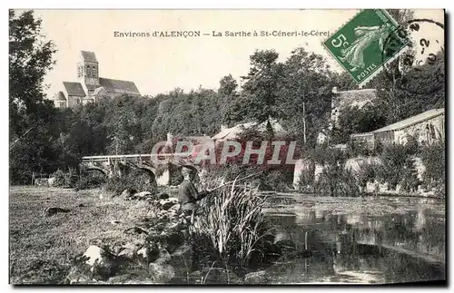 Ansichtskarte AK Environs d Alencon La Sarthe a St Ceneri le Cerel Pecheuer