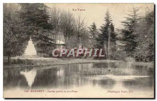 Cartes postales Mazamet Jardin public et Jet d eau