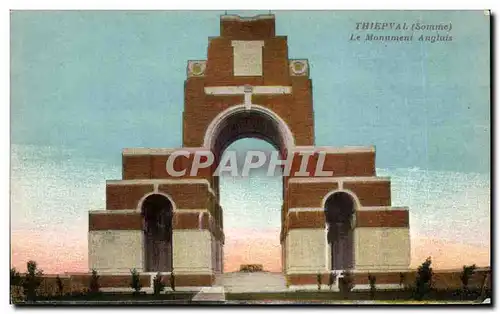 Cartes postales Thiepval Somme Le Monument Anglais Militaria