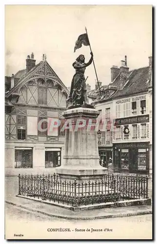 Ansichtskarte AK Compiegne Statue de Jeanne d Arc