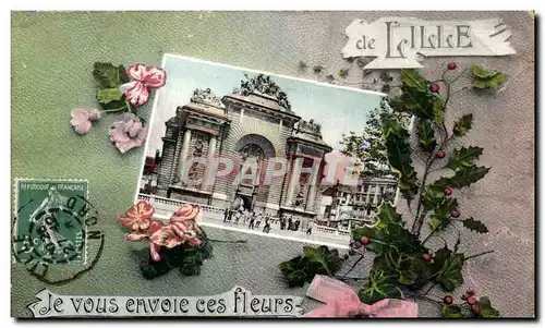 Cartes postales De Lille Je Vous Envoie Ces Fleurs