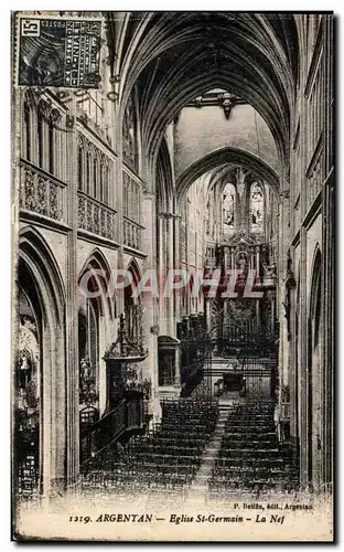 Cartes postales Argentan Eglise St Germain La nef