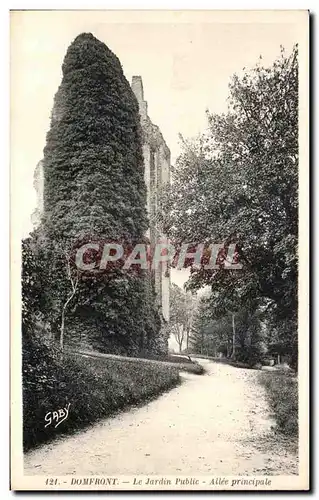 Cartes postales Domfront Le Jardin Public allee Principale