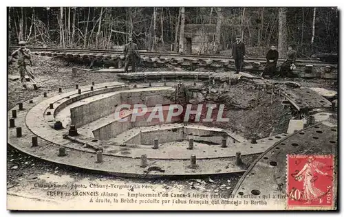 Cartes postales Crepy en Laonnois Emplacement du canon a longue portee Bertha Militaria