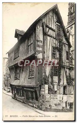 Ansichtskarte AK Rouen Vieille Maison vue Saint Romain