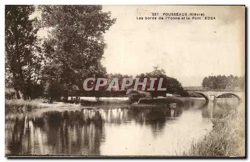 Ansichtskarte AK Pousseaux Nievre Les bords de I Yonne et le Pont