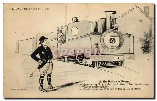 Cartes postales Legende De Saint Saulge En Panne a Pornat Train