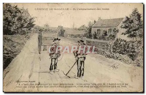 Cartes postales Legende De Saint Saulge L empierrement des routes