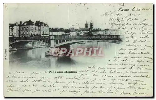 Ansichtskarte AK Melun Pont aux Moulins
