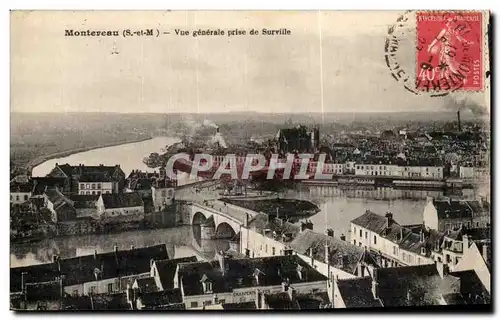 Cartes postales Montereau Vue ganarale prise de Surville