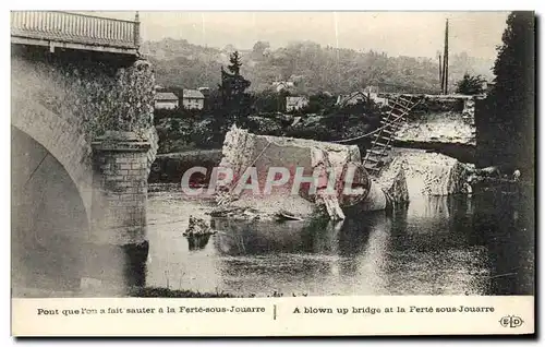 Cartes postales Pont que I on a fait sauter a La Ferte sous Jouarre A blown up bridge at la Ferte sous Jouarre