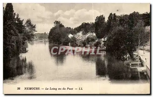 Ansichtskarte AK Nemours Le Loing Vu du Pont