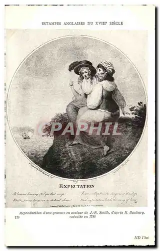 Ansichtskarte AK Estampes Anglaises Du XVIII Siecle Expectation Reproduction d une gravure en couieur de J R Smit