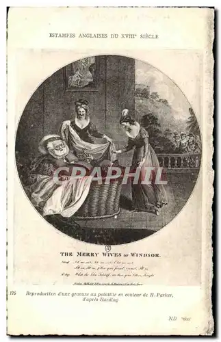 Ansichtskarte AK Estampes Anglaises Du XVIII Siecle The Merry Wives of Windsor