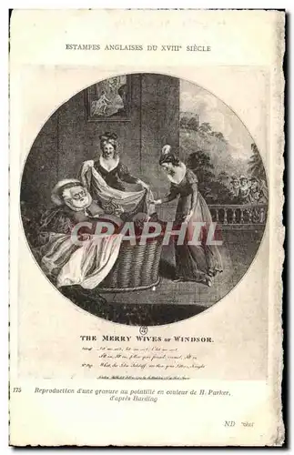 Cartes postales Estampes Anglaises Du XVIII Siecle The Merry Wives of Windsor