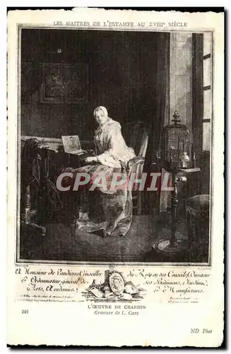 Ansichtskarte AK Les Maitres De L Estampe Au XVIII Siecle L Oeuvre De Chardin Gravure de L Cars