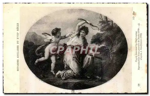 Ansichtskarte AK Estampes Anglaises Du XVIII Siecle Cupid by Euphrosine Reproduction d une gravure de Burke 1749