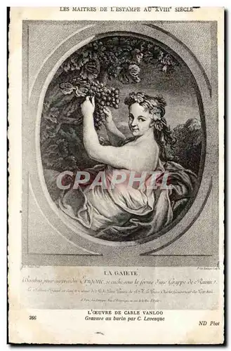 Cartes postales Les Maitres De L Estampe Au XVIII Siecle L Oeuvre de Carle Vanloo Gravure au burin par C Levesqu